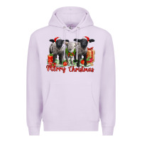 Lilac merry christmas baby sheeps Premium Hoodie - LillyAllenDesigns