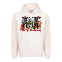 Pale Pink merry christmas baby sheeps Premium Hoodie - LillyAllenDesigns