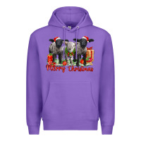 Purple merry christmas baby sheeps Premium Hoodie - LillyAllenDesigns