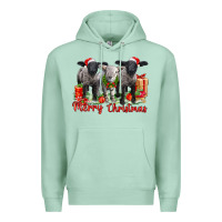 Seafoam merry christmas baby sheeps Premium Hoodie - LillyAllenDesigns