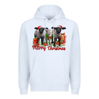 White merry christmas baby sheeps Premium Hoodie - LillyAllenDesigns