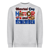 Heather Grey Memorial day honor and remember Heavyweight Sweatshirt - Neo Western