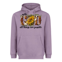 Lavender with god all things are possible Heavyweight Hoodie - NancyCooperArtShop