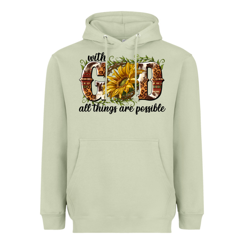 With God All Things Are Possible Heavyweight Hoodie by NancyCooperArtShop | Teevron