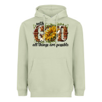 Matcha with god all things are possible Heavyweight Hoodie - NancyCooperArtShop