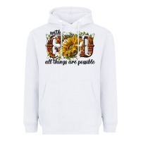 White with god all things are possible Heavyweight Hoodie - NancyCooperArtShop