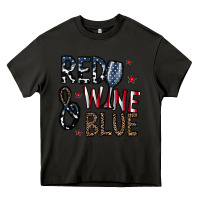 Asphalt red wine blue Heavy Core Tee - CowhideDigitalArt