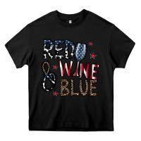 Black red wine blue Heavy Core Tee - CowhideDigitalArt