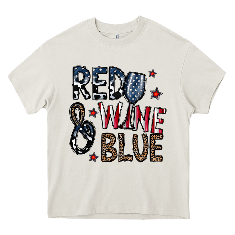 Red Wine Blue Heavy Core Tee by CowhideDigitalArt | Teevron