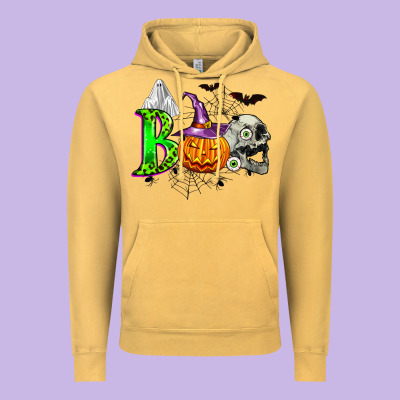 Boo Halloween Vintage Hoodie Designed By Zillion Design Studio