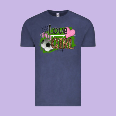 Love My Girl Soccer Vintage Tee Designed By Hra Design Shop
