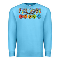 Ocean Blue feel your feelings Premium Sweatshirt - NancyCooperArtShop