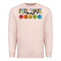 Pale Pink feel your feelings Premium Sweatshirt - NancyCooperArtShop