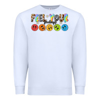 White feel your feelings Premium Sweatshirt - NancyCooperArtShop