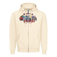 Sandshell american teacher Zipper Hoodie - NancyCooperArtShop