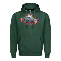 Sports Green american teacher Zipper Hoodie - NancyCooperArtShop