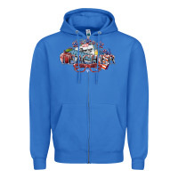 True Royal american teacher Zipper Hoodie - NancyCooperArtShop
