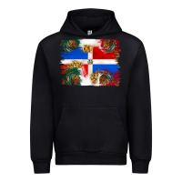Black Mexican and Puerto Rico Flag Urban Hoodie - texasbilliewilder
