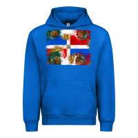 Cobalt Mexican and Puerto Rico Flag Urban Hoodie - texasbilliewilder