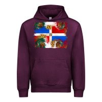 Mauve Wine Mexican and Puerto Rico Flag Urban Hoodie - texasbilliewilder