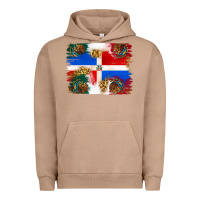 Pigment Burro Mexican and Puerto Rico Flag Urban Hoodie - texasbilliewilder