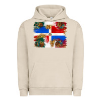Pigment French Oak Mexican and Puerto Rico Flag Urban Hoodie - texasbilliewilder