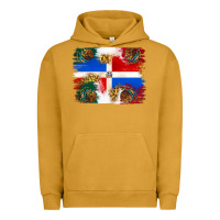 Pigment Peanut Butter Mexican and Puerto Rico Flag Urban Hoodie - texasbilliewilder