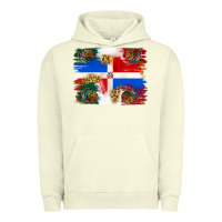 Pigment Pistachio Mexican and Puerto Rico Flag Urban Hoodie - texasbilliewilder