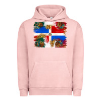 Pigment Salmon Mexican and Puerto Rico Flag Urban Hoodie - texasbilliewilder