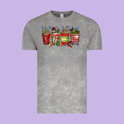 Christmas Drink Vintage Tee Designed By Cowhidedigitalart