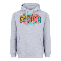 Heather Grey you are enough Heavyweight Hoodie - NancyCooperArtShop