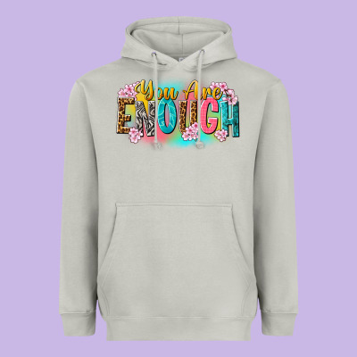 You Are Enough Heavyweight Hoodie Designed By Nancycooperartshop
