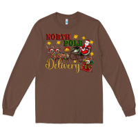 Chestnut North Pole Delivery Santa Sleigh Long Sleeve Tee - Artiststas