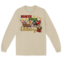Mushroom North Pole Delivery Santa Sleigh Long Sleeve Tee - Artiststas