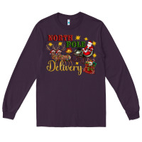 Plum North Pole Delivery Santa Sleigh Long Sleeve Tee - Artiststas