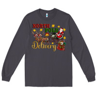 Smoke North Pole Delivery Santa Sleigh Long Sleeve Tee - Artiststas
