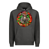 Charcoal Heather christmas navajo churro sheep Premium Hoodie - LillyAllenDesigns