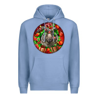 Colony Blue christmas navajo churro sheep Premium Hoodie - LillyAllenDesigns