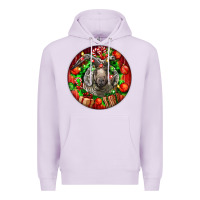 Lilac christmas navajo churro sheep Premium Hoodie - LillyAllenDesigns