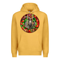Mustard christmas navajo churro sheep Premium Hoodie - LillyAllenDesigns
