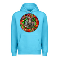 Ocean Blue christmas navajo churro sheep Premium Hoodie - LillyAllenDesigns