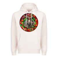 Pale Pink christmas navajo churro sheep Premium Hoodie - LillyAllenDesigns