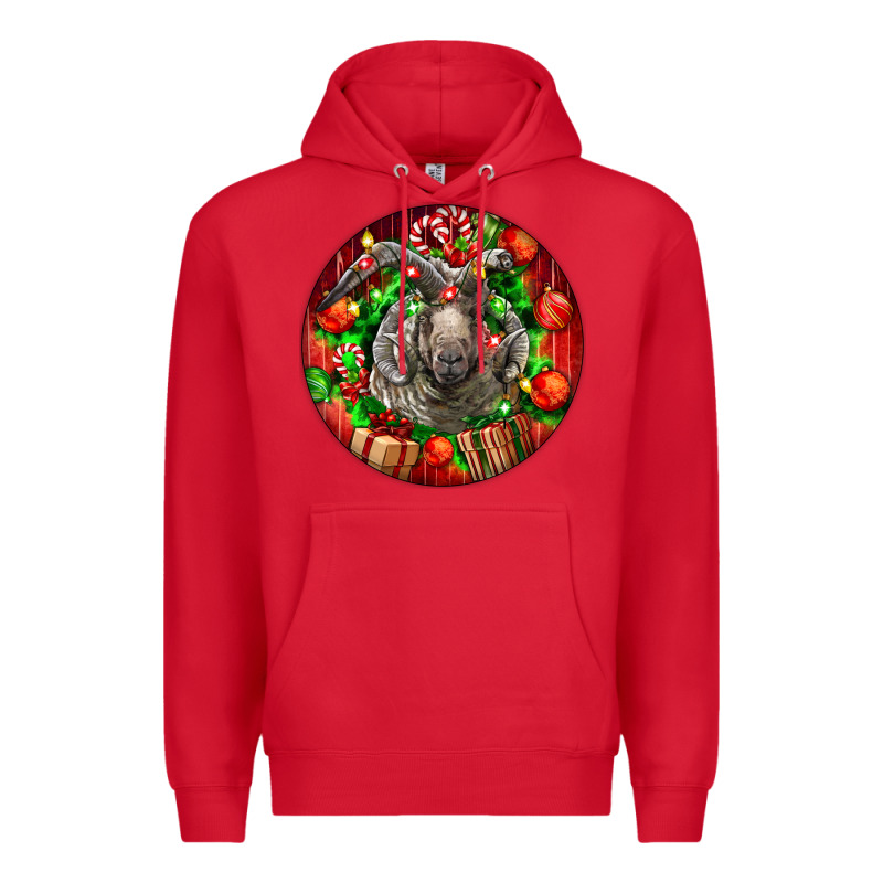 Christmas Navajo Churro Sheep Premium Hoodie by LillyAllenDesigns | Teevron
