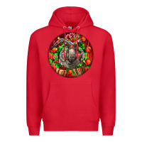 Red christmas navajo churro sheep Premium Hoodie - LillyAllenDesigns