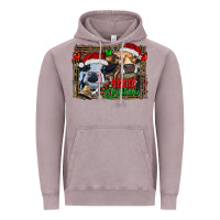 Vintage Zinc merry christmas heifers Vintage Hoodie - RanaPortraitStore