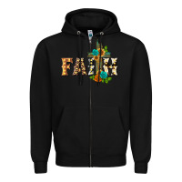 Black faith with cross Zipper Hoodie - BarkalooDesign
