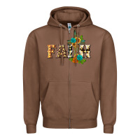 Chestnut faith with cross Zipper Hoodie - BarkalooDesign
