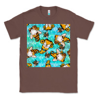 Chestnut honey bee gnomes seamless pattern Classic Tee - BundleAndBundleShop