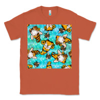 Copper honey bee gnomes seamless pattern Classic Tee - BundleAndBundleShop