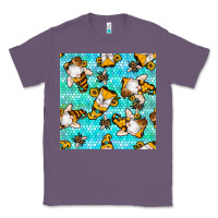 Lavender honey bee gnomes seamless pattern Classic Tee - BundleAndBundleShop